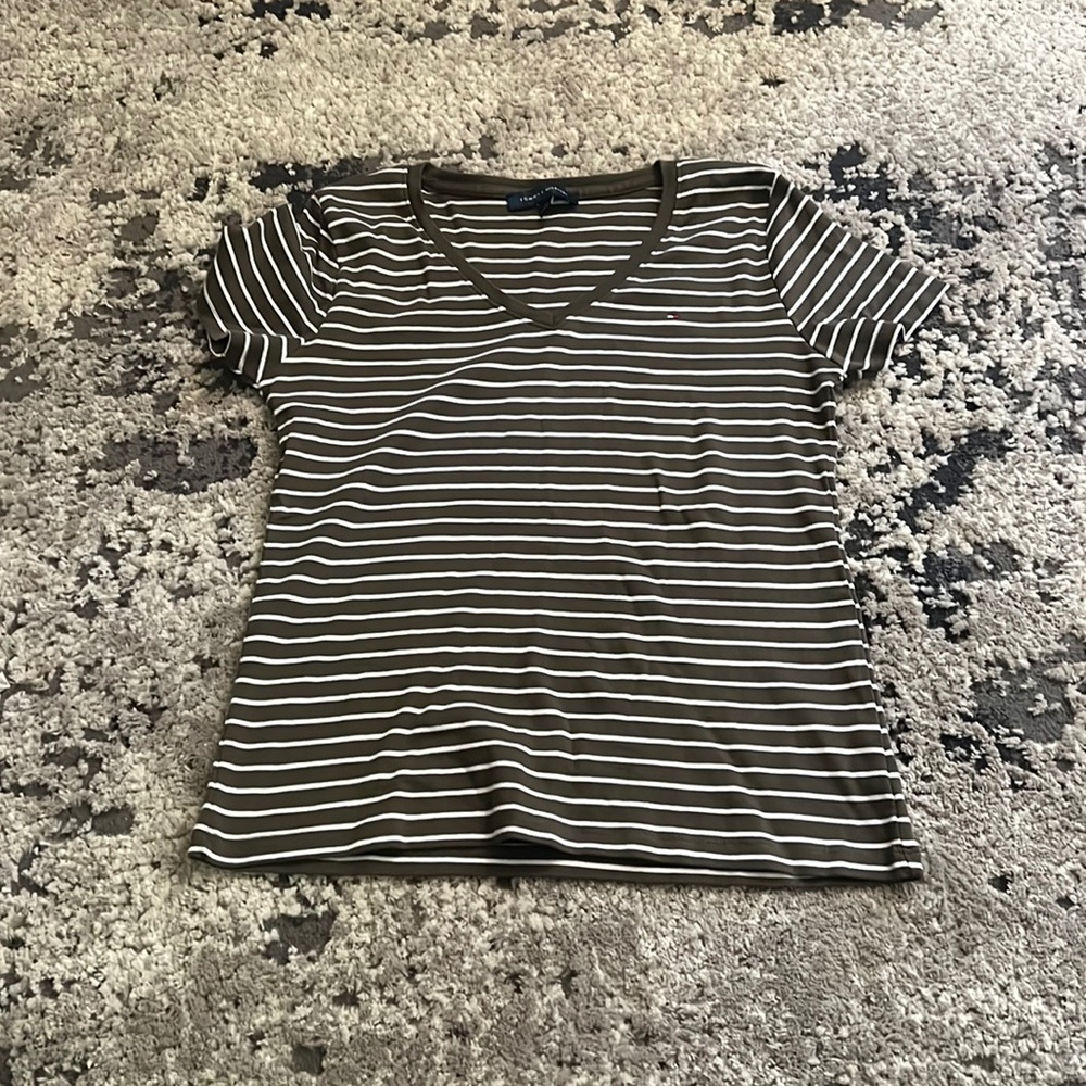 Tommy Hilfiger Women's Striped Shirt - Size Large - Casual Chic